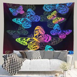 Tapestries Tapestry Fashion Colorful Butterfly Print Wall Hanging Decorative Home Landscape Large Tapestr