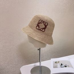 Bucket Hat Casual Unisex luxury Caps Designer Reversible Visors versatile cap summer Cowboy sun hat seaside beach sportsstraw hats knitted weave a straw cap beauty