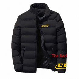 newest CCM Autumn And Winter Men's Warm Windproof Rainproof Standing Collar Cott-padded Jackets Fi Printing Coats Mens j3g8#