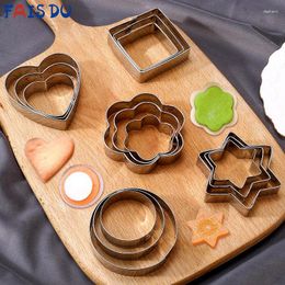 Baking Tools FAIS DU Stainless Steel Biscuit Cutters Geometric Forms For Cookies Set Round Shape Cookie Cutter Pastry Fondant Mould
