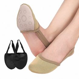 rhythmic Gymnastic Shoes Soft Half Socks Knitted Profial Competiti Soft Sole Shoes Protect Elastic Skin Color Dance Shoes 66a3#