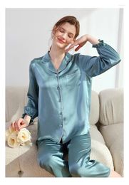 Women's Sleepwear Elegant Fashion Spring Fall Arrivals Silk Set Girls Nightgowns