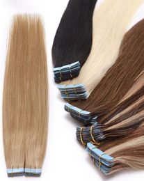 Different Colours Human Skin Wefts Silky Straight Blonde Tape In Hair Extensions 40pieces Per Pack 8inch to 30inch Instock9356103