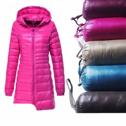 plus Size 12 Colours Women Winter Lg Down Jackets 2023 New Female Ultra Light Thin Slim Remove Hooded Puffer Parka 67tp#