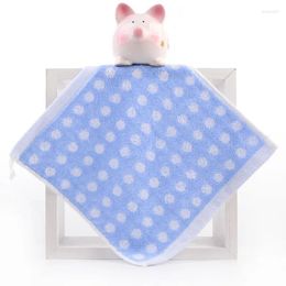 Towel 1Pc 25x25cm Dot Jacquard Terry Cotton Portable Children Kids Bathroom Square Absorbent Hand Face