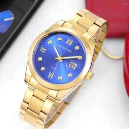 Wristwatches 2024 Men & Women Blue Automatic Mechanical Watch Sapphire Glass Mirror All-Steel Ladies