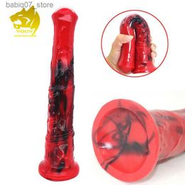 Other Massage Items YOCY Giant Horse False Penis Real Animal False Penis Vaginal Stimulator False Penis Silicone Adult Store Sex Toys Q240329