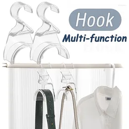 Hangers 1/3PCS Multi-functional Hanger Hood Hook Wardrobe Plastic Hanging Cloakroom Bedroom Dormitory Acrylic Bag