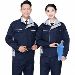 worker Clothing Workwear Clothes Set Men Women Workmen Factory Uniform Wear-resistant Repairman Auto Car Workshop Engineer Suits P83D#