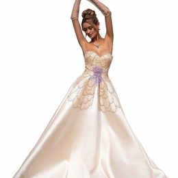 shar Said Luxury Beaded Butterfly Beige Evening Dres for Women Wedding 2024 Elegant Sweetheart Satin Prom Party Gowns SS467 G0PG#