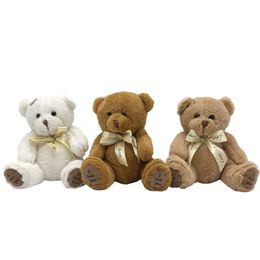 Plush Dolls 18CM Stuffed Teddy Bear Patch Bears Three Colors Toys Gift for Girl Toy Boy Wedding Gifts 231016