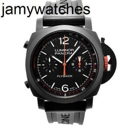 Mens Designer Watch Chrono Panerass Flyback Edition Pam01275 Men's Luxury Full Stainless Steel Waterproof Wristwatches High Quality