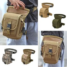 Bags EDC Military Tactical Drop Leg Bag Tool Fanny Thigh Pack Hunting Bag Waist Pack Motorcycle Riding Men Military Molle Waist Packs