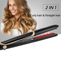 Irons Hair Infrared Straightener Ceramic Thermostatic Coating Styling Tool LCD Electric Digital Display Fast Heated Hair Straightener
