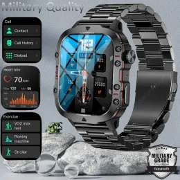 2024 New Rugged Military Fitness smartwatch For Men For Android IOS 3ATM Waterproof Sports Ai Voice Call Smartwatch Outdoor