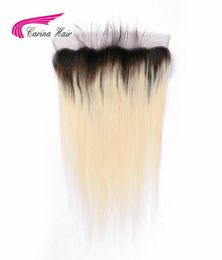 Carina Hair 1b613 134 Lace Frontal Closure Black Roots Bleached Knots Natural Hairline Brazilian Remy Human Straight Hair9527774