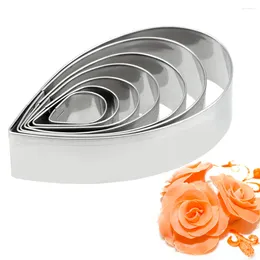 Baking Moulds Rose Petal Cake Cookie Cutter Mould Pastry Mould Stainless Steel 7pcs/set Decorating Tools Fondant Biscuit