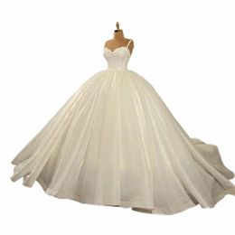 on Zhu Sweetheart Neck Lace Appliqued Wedding Dres 2024 Bridal Gown For Women Beach Fluffy Mop Robe Bride Dres 85nQ#