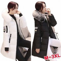 high quality winter mid length down jacket casual women's down jacket outdoor slim down jacket plus size S~3XL p09W#