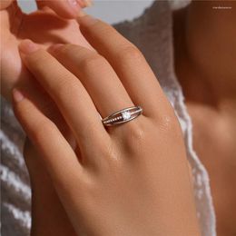 Cluster Rings CANNER S925 Sterling Silver Ring Original Design Fashion Zircon Personality Female Jewelry Wedding Gift Wholesale