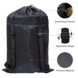 Laundry Bags Large Bag Heavy Duty Polyester Washing Backpack With 2 Adjustable Shoulder Straps For School Camping