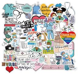 Pack of 50Pcs Nurse Day Stickers Nursing Sticker For Luggage Skateboard Notebook Helmet Water Bottle Car decals Kids Gifts5696322