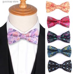 Bow Ties Men Bow Tie Casual Floral Bowtie For Business Wedding Bow knot Girls Boys Bowties Cravats Jacquard Classic Suits Bow Ties Y240329