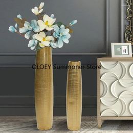 Vases Grand Gold Book Flower Vase Ceramic Large Size Tall Decorative For Luxury Room Aesthetic Vaas Wedding Centrepiece
