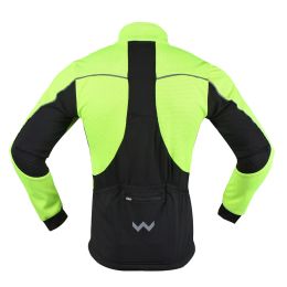 ARSUXEO Men's Thermal Cycling Jacket Winter Warm Up Fleece Bicycle Clothing Windbreak Waterproof Bike Motorcycle Raincoat