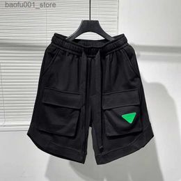 Men's Shorts Summer New Dark Style Personalized Big Pocket Panel Loose Top Short Fashion Mens Street Fans Energy Short Q240329