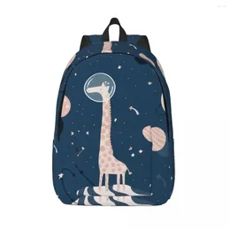 Backpack Cute Giraffe In Space Unisex Travel Bag Schoolbag Bookbag Mochila