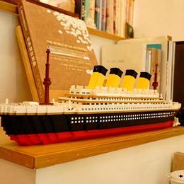 3800+pcs/set 23"/60cm Large Cruise Ship, Ship Model Building Blocks Set Toys, LED is Not Included, Halloween/thanksgiving Day/christmas Gift