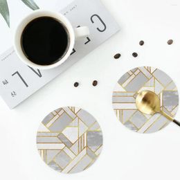 Table Mats Gold City Coasters PVC Leather Placemats Waterproof Insulation Coffee For Decor Home Kitchen Dining Pads Set Of 4