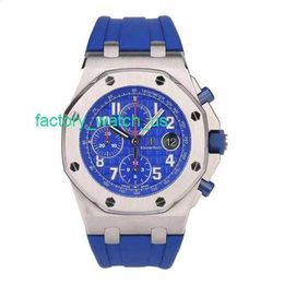 AP Calendar Wrist Watch Royal Oak Offshore Series Precision Steel Automatic Mechanical Watch Mens 26470ST.OO.A030CA.01 Time Luxury Male Watch Luxury Blue Plate