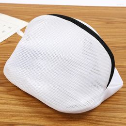 Laundry Bags 2pcs Mesh Pouch Protective Home Portable Shoe Bag Travel Hanging Strap Triangle Zipper Durable For Washing Machine
