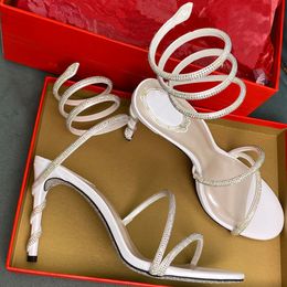 Sandals Designer Sandals Crystal High-heeled Sandals Rhinestone stiletto sandals Wedding Evening shoes womens high heels 36-44 240412HC7U