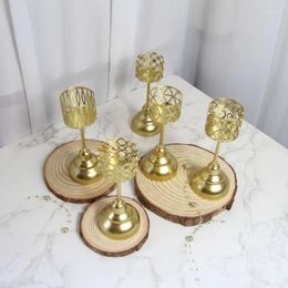 Candle Holders Candlestick Elegant Iron Holder Metal Wire Rack Hollow Decorative Home Piece