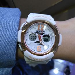 SANDA Brand Luxury Women Sport Watch Ladies Fashion LED Digital Wrist watch Women Sport Clock Montre Femme reloj mujer S915244l