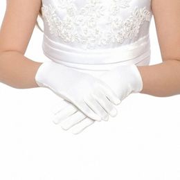 1pair New Fi Kids White Gloves Boys Girls Stage Performance Etiquette Glove Dr Spandex Elastic Wedding Fr Girl Glove b2gf#