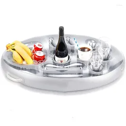 Table Mats Inflatable Pvc Water Ice Bar Self-Service Tray Party Floating Portable Beverage Rack Porous