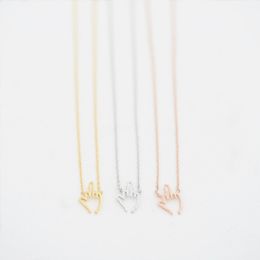 Fashionable finger pendant necklace Uncivilised gestures necklaces cool style necklaces2825