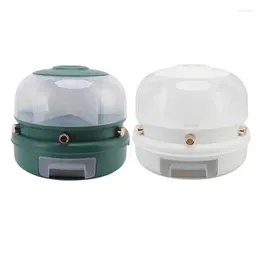 Storage Bottles Grain Container 6 Grids Single Layer Rotating Dispenser For Home