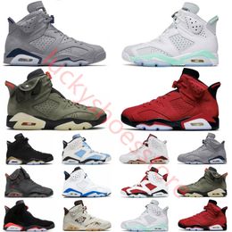 Mens women Basketball shoes Jump man 6 Airs 6S shoes OG Carmine Electric Green Toro Bravo Black Infrared Georgetown Cool Grey British Khaki trainers sports sneakers