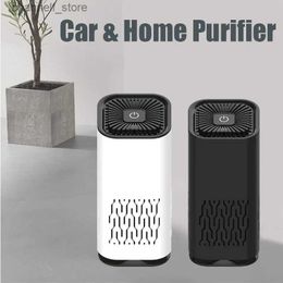 Air Purifiers Air Purifier Small USB Air Purifier Used for Home Car Bedroom Travel Filter Low Noise Air Purifier Desktop Formaldehyde PollutantsY240329