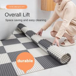 Bath Mats 6pcs Bathroom Mat Splicing Foot Household Square Shower Stall Minimalist Solid Colour For Bathroo