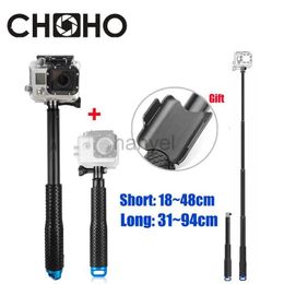 Selfie Monopods Self Selfie Stick Handheld Waterproof Monopod + Remote Case for Go pro HERO 11 8 9 10 yi 4K SJCAM SJ4000 Accessories 24329