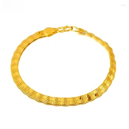 Link Bracelets Brass Gold-plated Ladies Bracelet Fashion Vietnamese Gold Placer Men's 24K Jewelry.