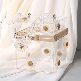 Evening Bags XIYUAN Women Acrylic Transparent Box Clutches Wedding Party Cocktail Purses And Handbags Ladies Rhinestones Clutch Bag