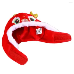 Dog Apparel Year Cat Hat Cute Dress Up Pet Costume Headdress Dragon Head Shape