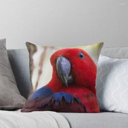 Pillow Female Red Eclectus Parrot Throw Custom Christmas Supplies Marble Cover Covers